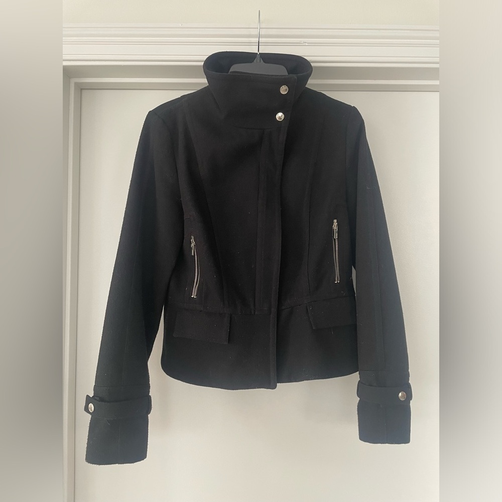 Black Express Jacket With Leopard Print Lining, S… - image 7